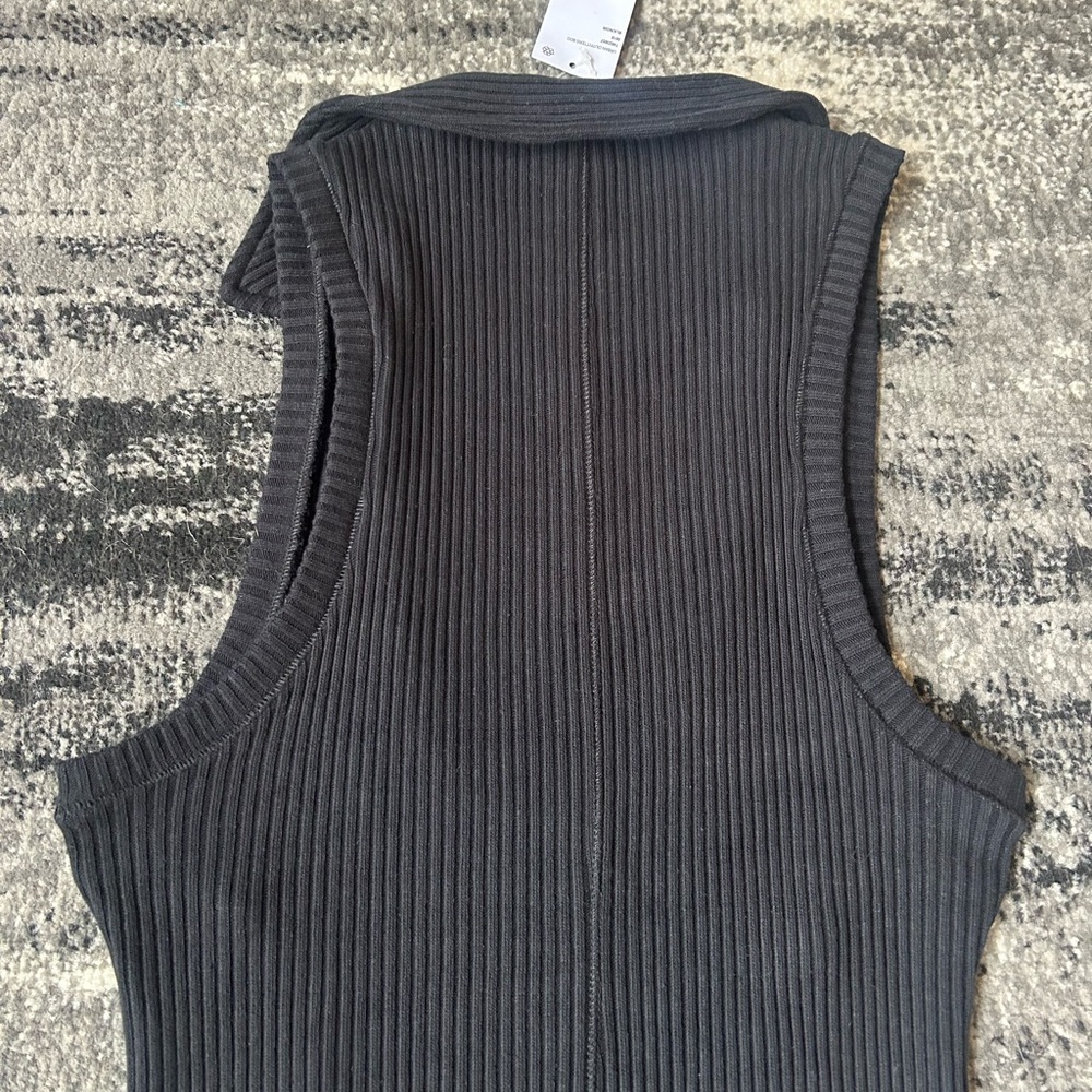 NWT URBAN OUTFITTERS BDG Ann Marie Ribbed Deep V-Neck Collared Mini Dress - Picture 5 of 14